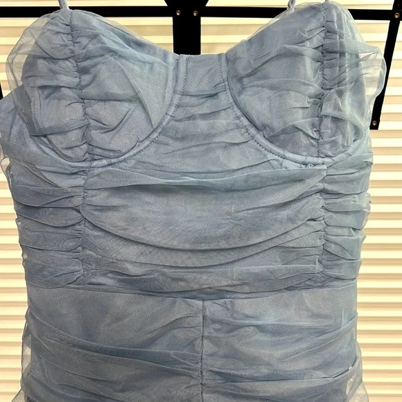 🆕NWT Pretty Blue Party Mini Dress - Picture 4 of 9